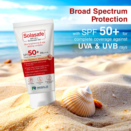 Regaliz Sunscreen SPF 50+ | Broad-Spectrum UVA & UVB Protection | Water-Resistant, Lightweight, and Non-Greasy Formula | Anti-Aging and Blue Light Protection | Suitable for All Skin Types